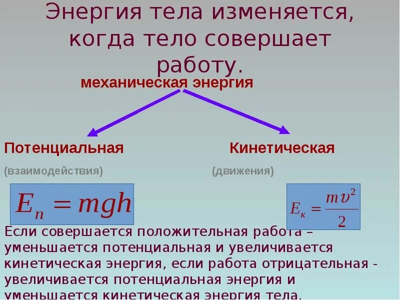 Определите формулу кинетической энергии. Потенциальная энергия формула физика 9 класс. Кинетическая и потенциальная энергия закон сохранения энергии. Закон сохранения механической энергии потенциальной кинетической. Закон сохранения энергии физика потенциальная и кинетическая.