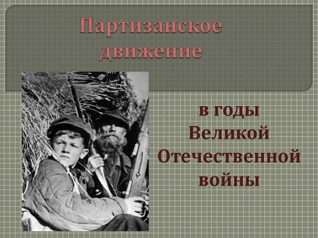 Участие в партизанском движении