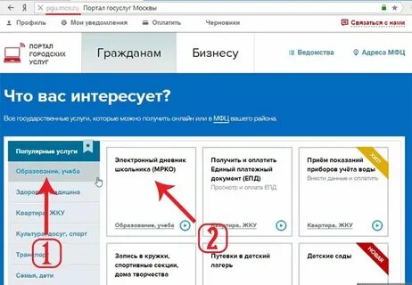 Войти в электронный дневник школьника московская