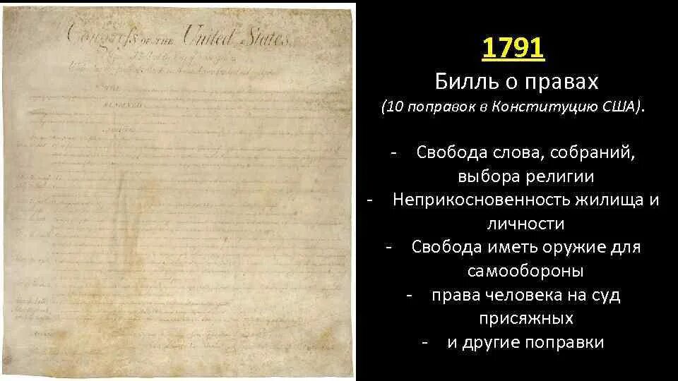 Поправка конституции сша билль о правах. Билль о правах США 1791. Конституция США Билль о правах. Конституция США 1787 Г. Билль о правах.. . Конституция США. Билль о правах (первые 10 поправок к Конституции США)..