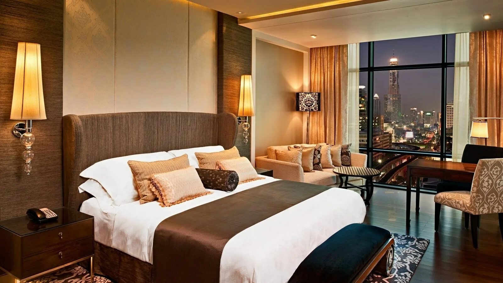 Интерьер номера в отеле. Номера в st regis. спальня в отеле. лучшие спальни. номер в отеле.