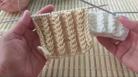 Резинка для шапки спицами вкруговую