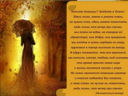Стихи осенняя тишина