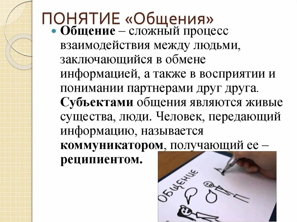 Субъектом коммуникации является. Понятие общения. Определение понятия общение. Признаки понятия общение. К определению понятия общение относится.