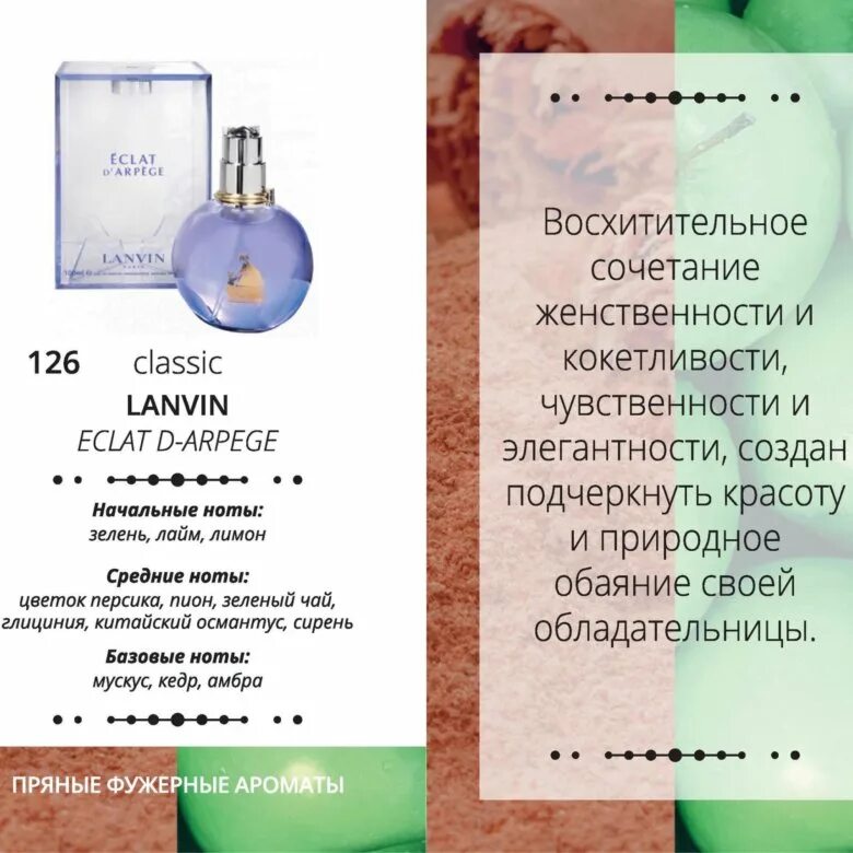 Эквивалент аналог каких духов