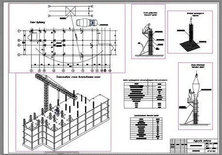 Технологическая карта на монтаж колонн dwg