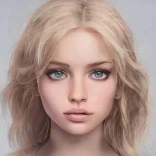 Fair hair blue eyes