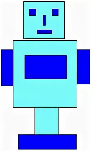 Робот из прямоугольников. Робот логотип. Робот в прямоугольнике. Робот в графическом редакторе. Геометрические фигуры для рисования.
