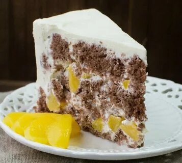 Торт сметанник с ананасами