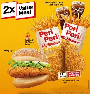 Peri Peri Flavoured McShaker Fries and McSpicy Singapore review promo. 