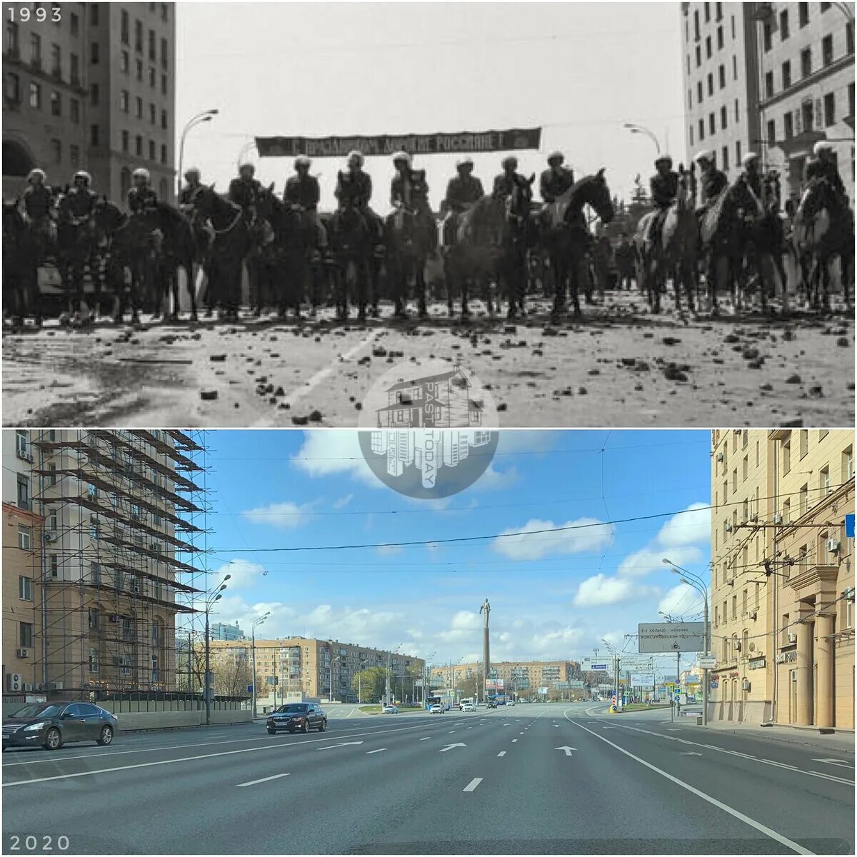 Кровавый Первомай 1993 года в Москве. Москва площадь Гагарина 90е годы. 1 мая 1993 г