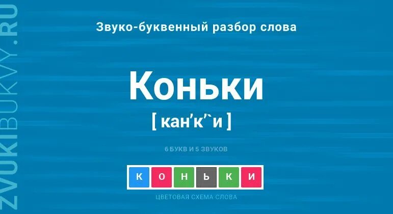 Слово коньки звуко буквенный. Звуко буквенный анализ слова коньки. Звукобуквенный анализ слова коньки. Разбор слова коньки. Коньки транскрипция.