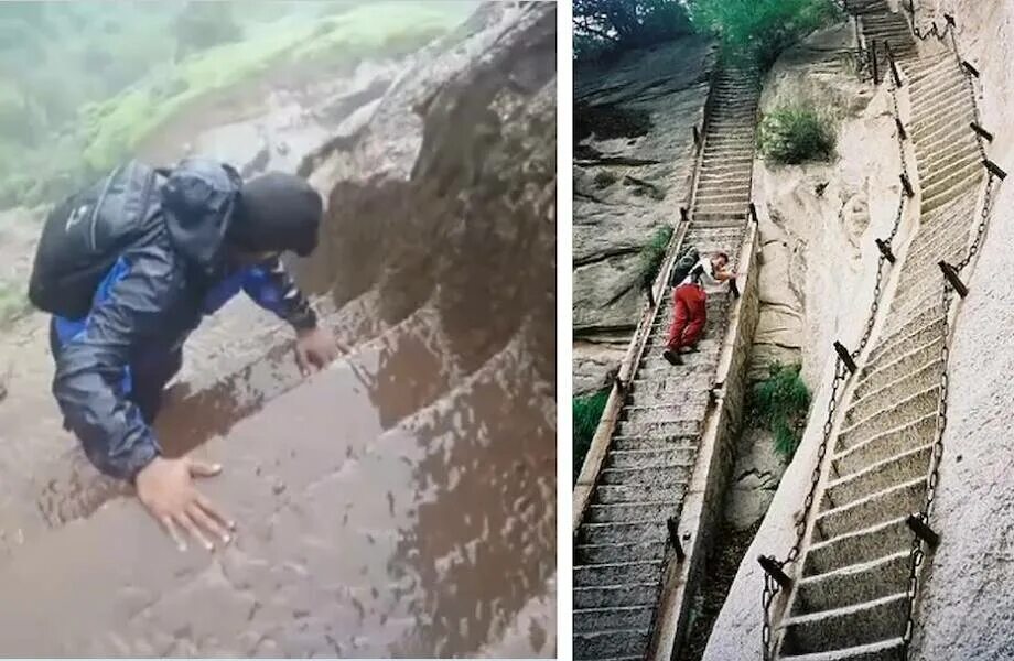 Опасная лестница. Самая опасная лестница. Самые опасные ступени в мире. Самая опасная лестница в мире в Китае.