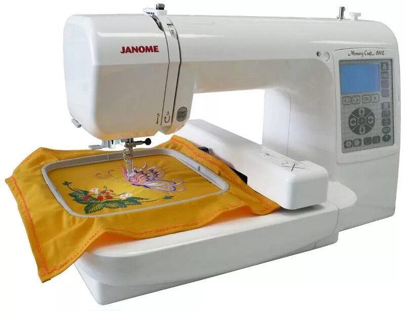 Швейные машинки оренбург. Janome MC 200e. Вышивальная машина Janome Memory Craft 200 e. Janome MC 500e. Janome 200e швейная машинка.