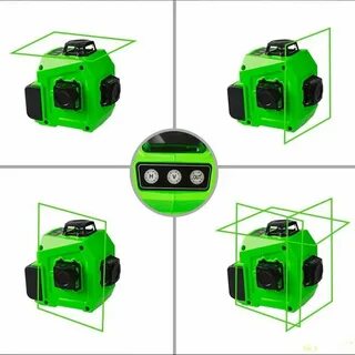 Лазерный нивелир 360 3d зеленый луч