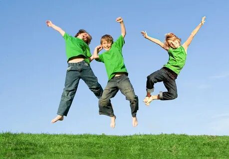 They jump