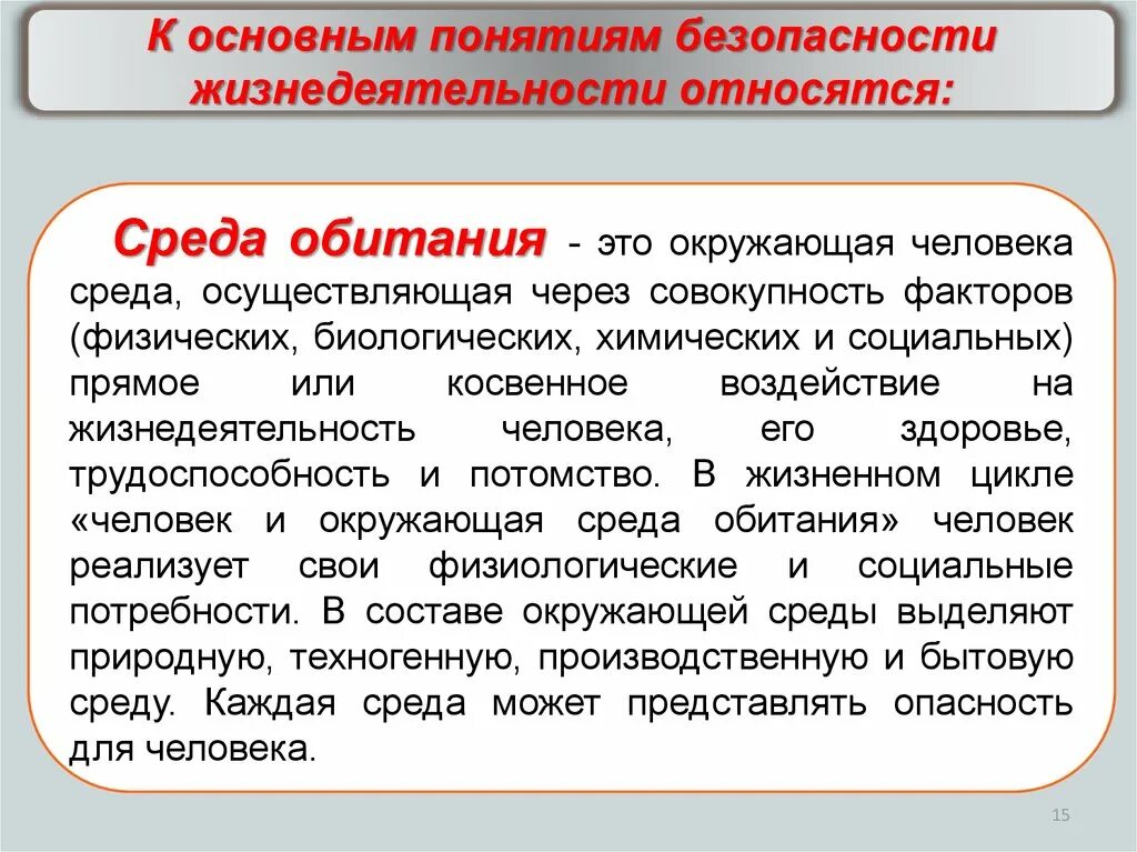 К бытовой среде можно отнести. Среда обитания это БЖД. Социальная среда это БЖД. Основные понятия безопасности жизнедеятельности. Общие понятия о БЖД.