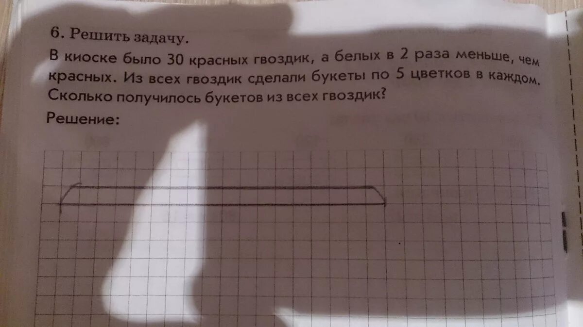 Задача в киоске было 30 красных гвоздик. В магазине было 96 белых гвоздик. В букете красных гвоздик а белых на 5 меньше сколько всего было. В магазине было 115 белых. В раз меньше решается