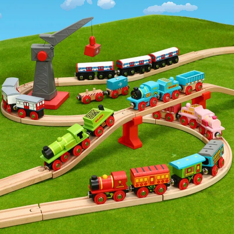 Волшебная железная дорога. Игрушки паровозики Брио. Brio Train Toy Wooden Railway. Игрушки паровозики Брио для деревянной железной дороги.