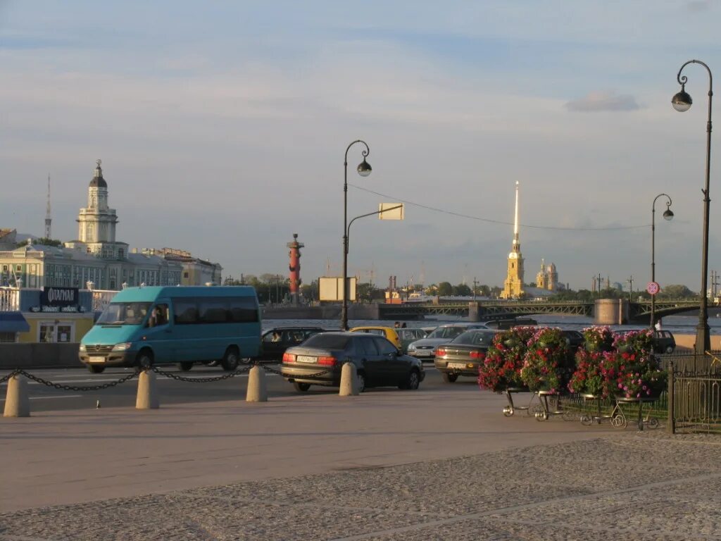 Картина фото постер Ночной Санкт-Петербург в раме МДФ Жемчуг с золотом 50х70 к
