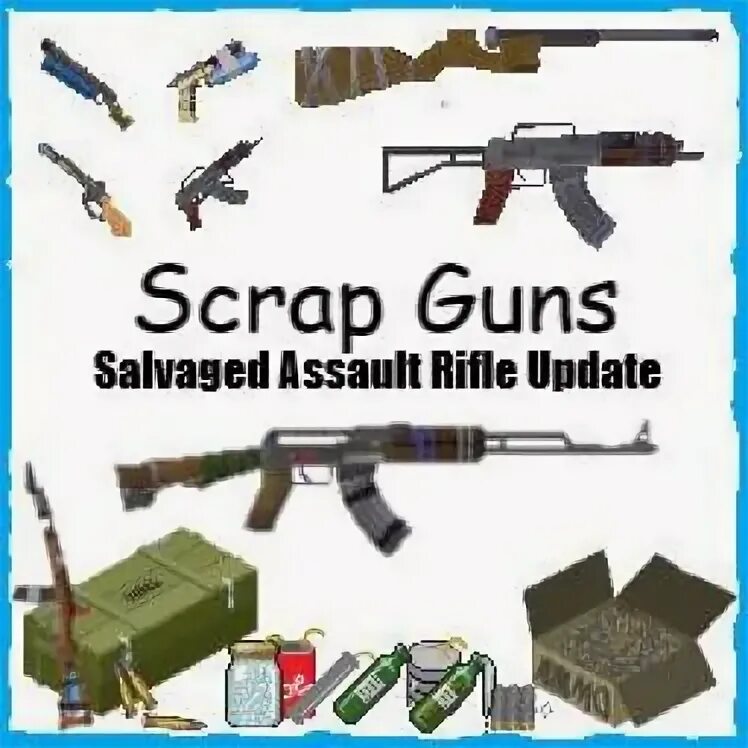 Лого scrap inspiration. Оружие постапокалипсиса огнестрельное. Огнестрельное оружие в zomboid. Scrap weapons. Берданка винтовка раст.