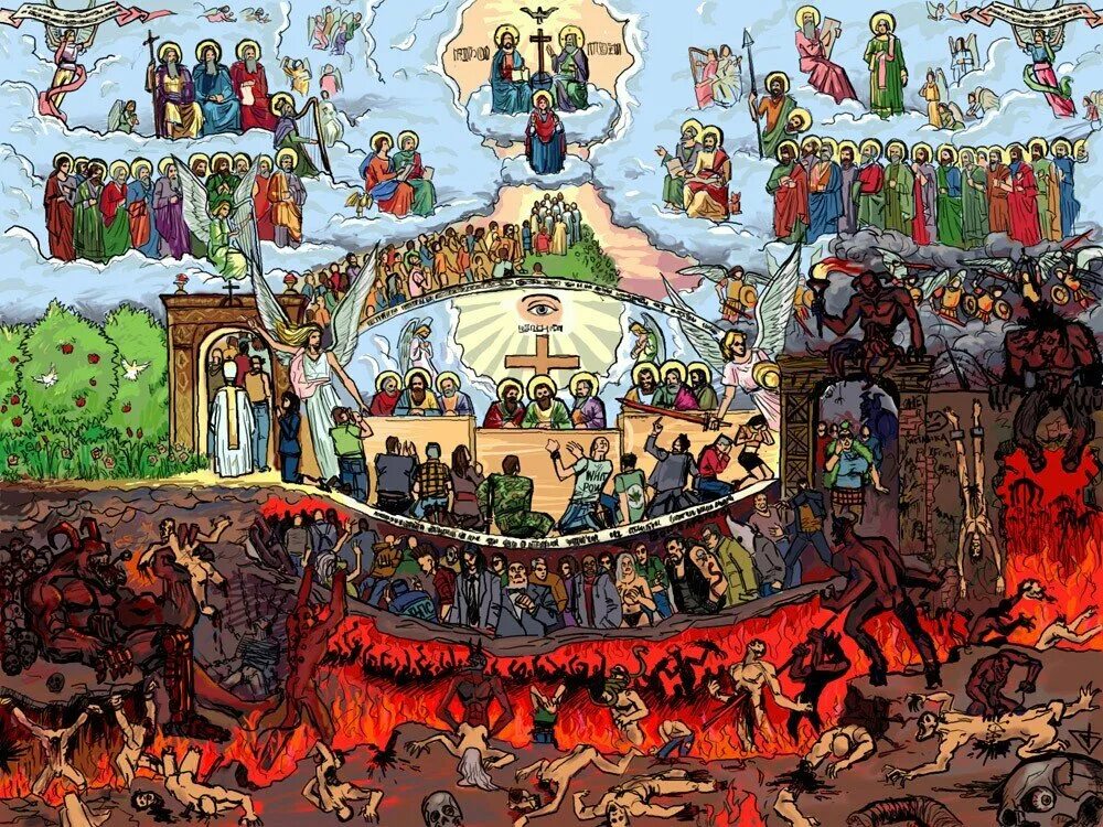 Зап раем. Икона второе пришествие Иисуса Христа и страшный суд. Икона "страшный суд" 1399. Икона страшный суд Васнецов.
