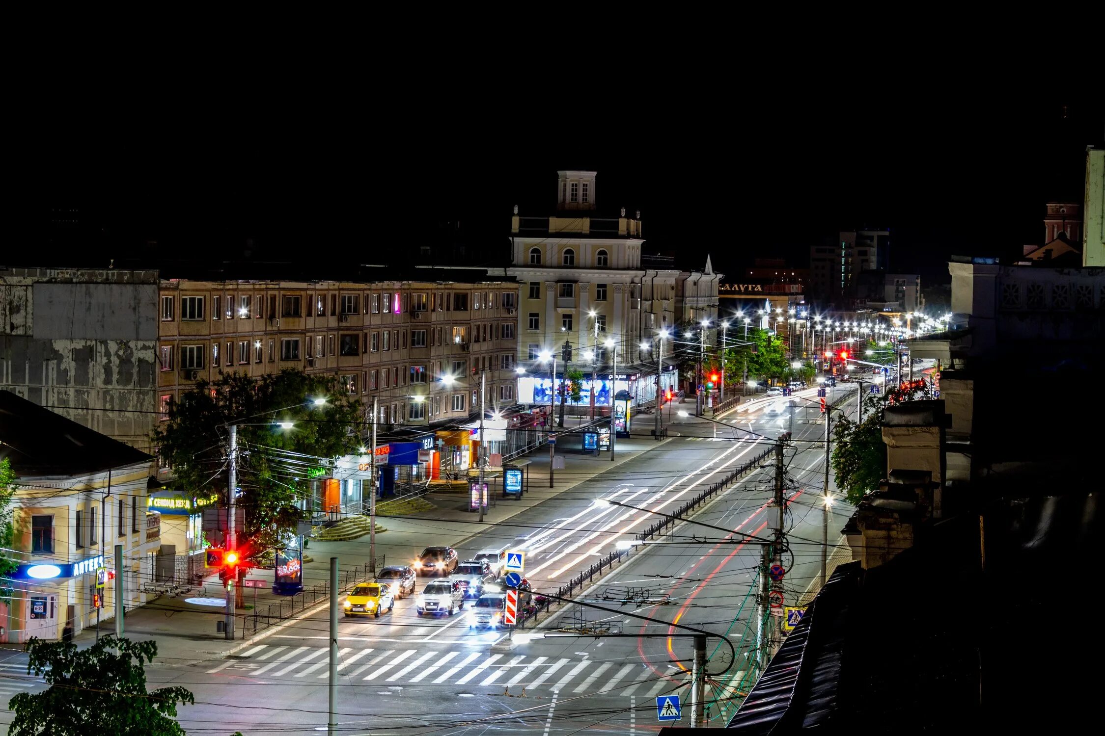 Калуга город. Ночная калуга. Ночная ул кирова калуга. Ночная калуга летом фото. Калуга ночной работа.