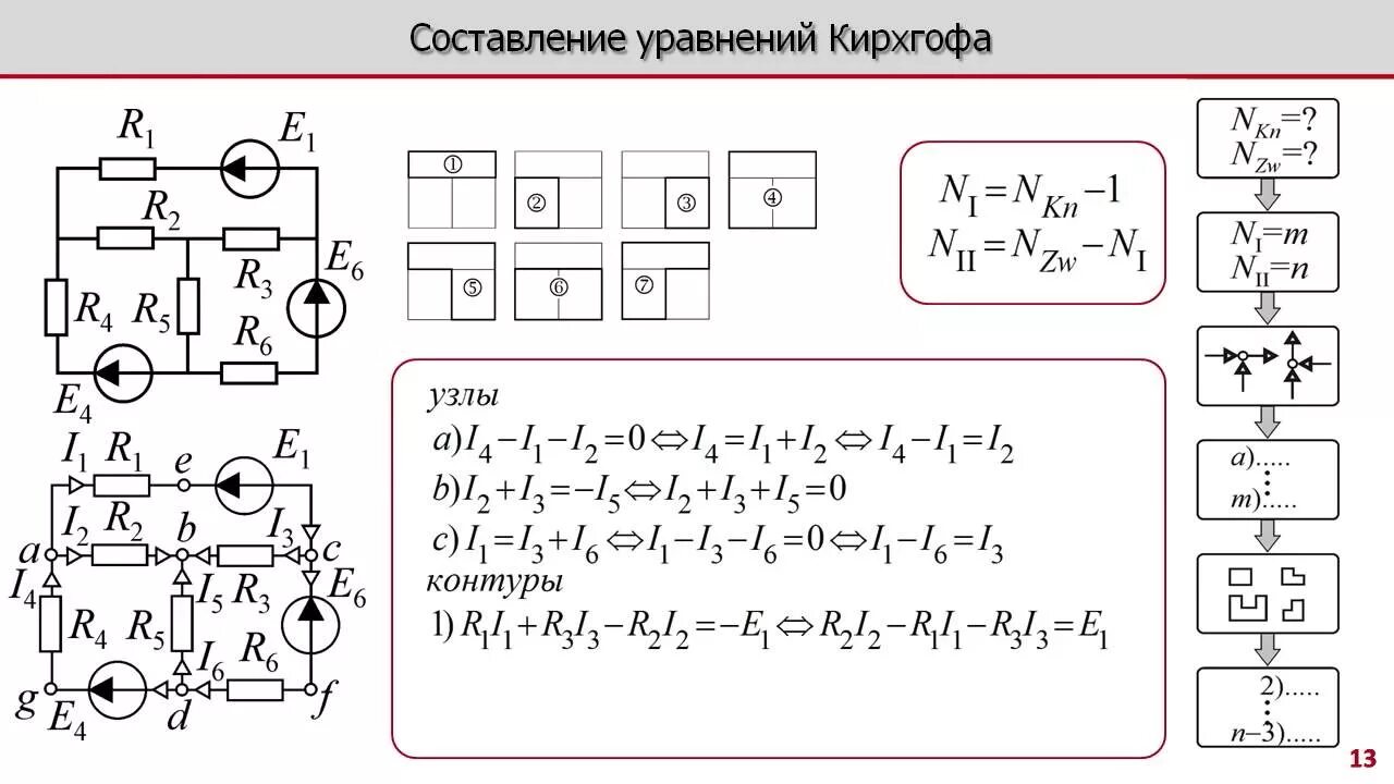 Преобразование кирхгофа. Уравнения по 1 и 2 закону кирхгофа. 2 закон кирхгофа схемы уравнения. составление уравнений по 2 закону кирхгофа. задачи на 2 закон кирхгофа.