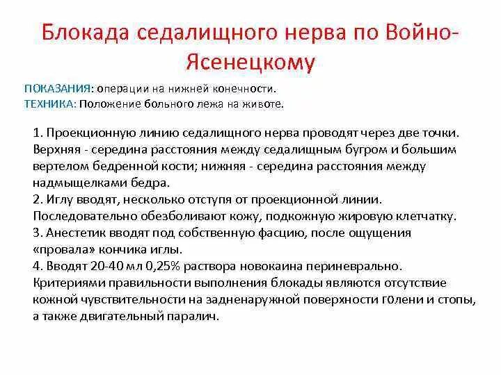 Блокада показания. Блокада по Войно Ясенецкому. Блокада сидалищногоьнерва. Блокада седалищного нерва. Блокада седалищного нерва техника.