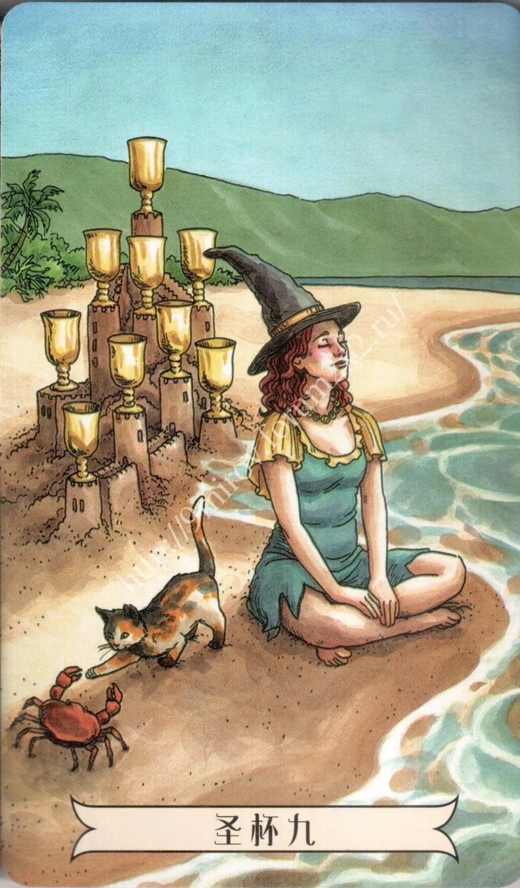 Девять кубков Таро. Карты Таро девятка кубков. Таро everyday Witch. Карта Таро 9 кубков