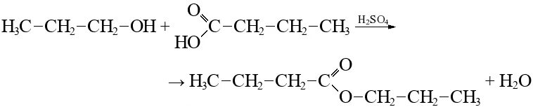 Бутиловый эфир масляной кислоты формула. Масляная кислота и пропанол 1. Этерификация пропанола 2. Масляная кислота и пропанол 1 реакция этерификации.