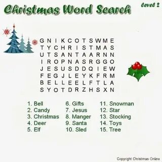 Christmas wordsearch