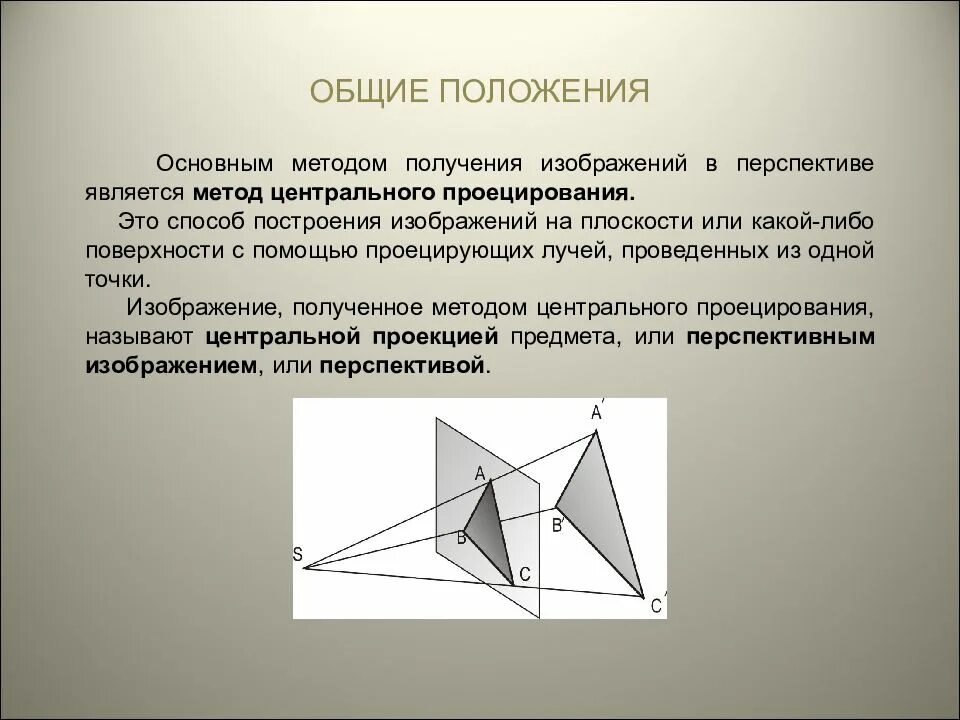 Перспектива положение