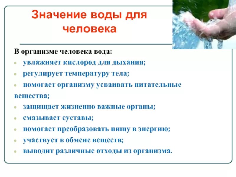Вода и ее значение для человека. Значение воды. значение воды в организме человека. роль воды. роль воды в жизни человека.