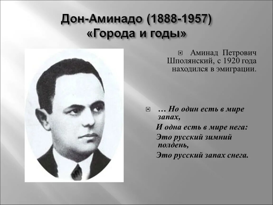 Произведение города и годы. 5 Класс Дон Аминадо. Дон Аминадо портрет. Аминад Петрович Шполянский. Дон Аминадо Шполянский.