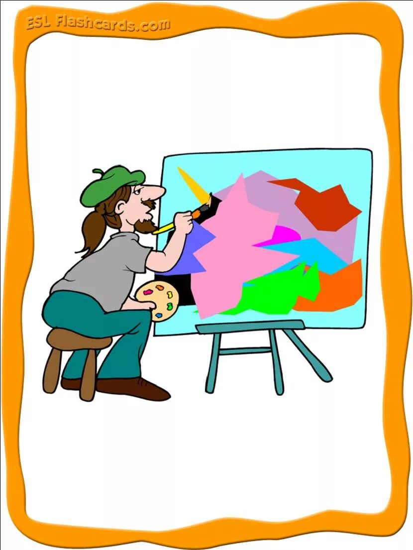 He that he was an artist. Картина Flashcards. Рисунки в Painter. Artist Flashcard for Kids. Art subject картинка.