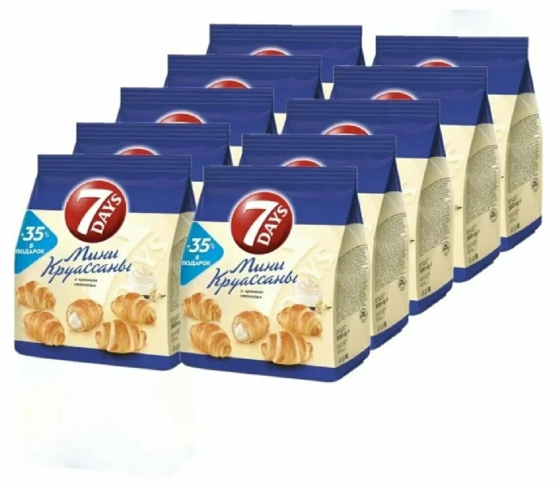 7 days ваниль. мини круассаны севен дейс. круассан mini 7days ваниль-вишня 105гр. мини круассаны 7 дейс. круассан 7days 500гр.