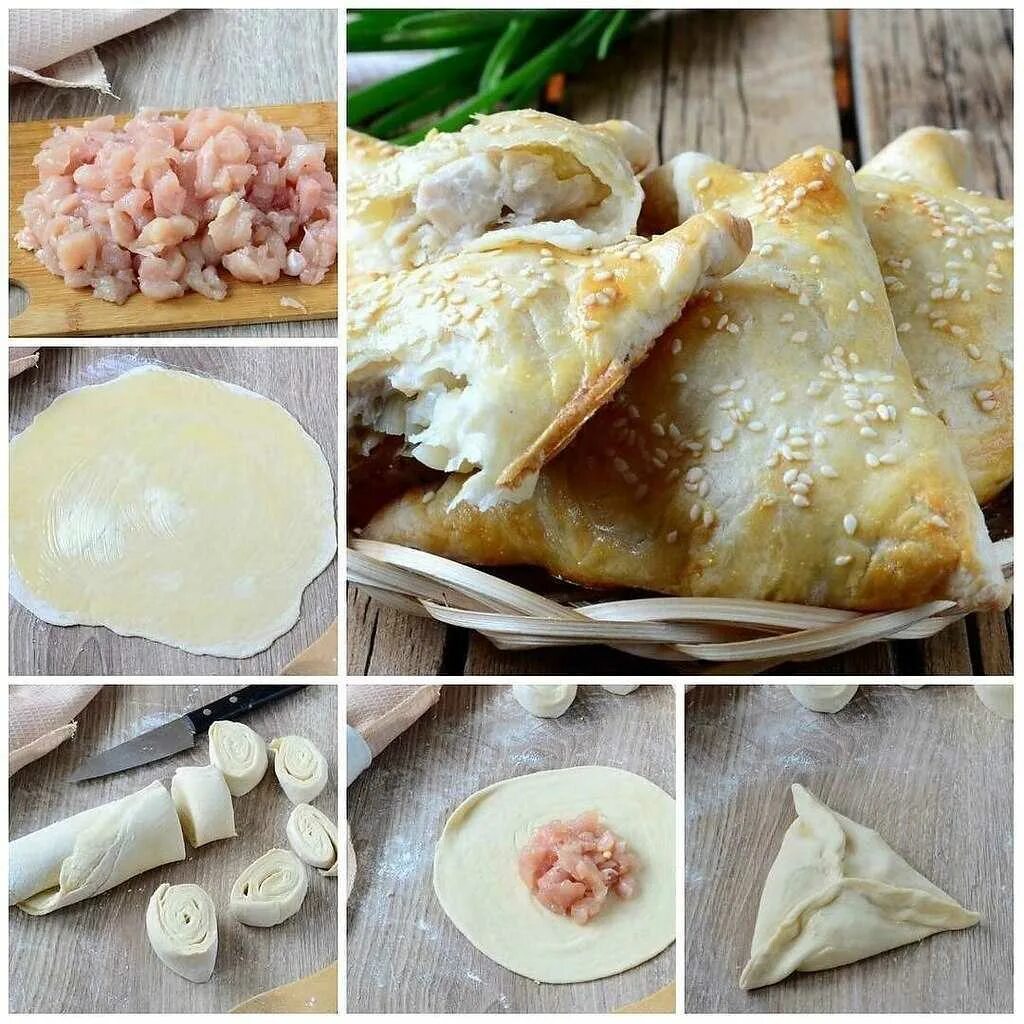 Самса из курицы в слоеном тесте. Ормо самса. самса с курицей. самса из слоеного теста. самса из слоеного дрожжевого теста.