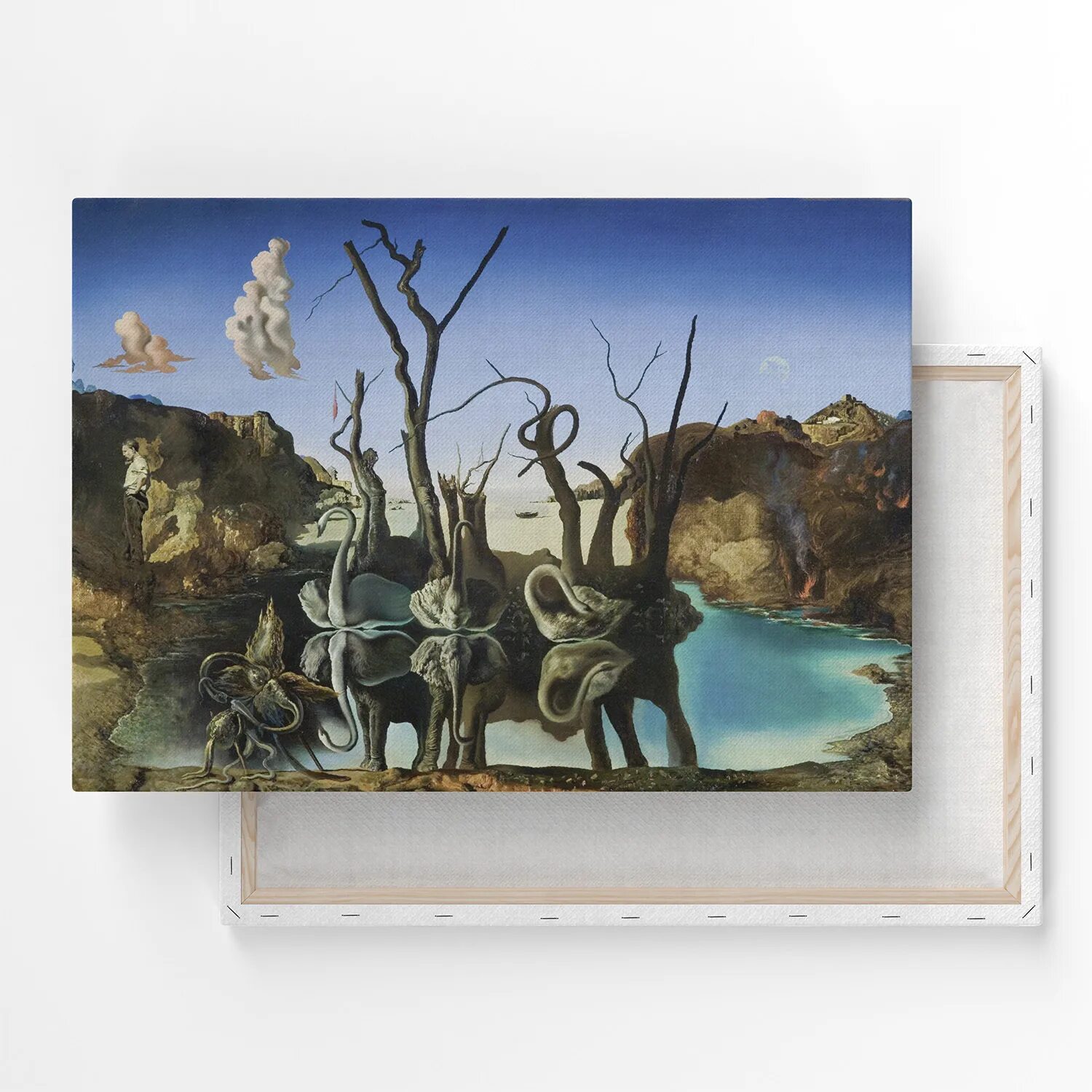 Лебеди отражающиеся в слонах. Salvador Dali Swans reflecting Elephants. Сальвадор дали Swans reflectionelephats. Сальвадор дали лебеди, отражающиеся в слонах.