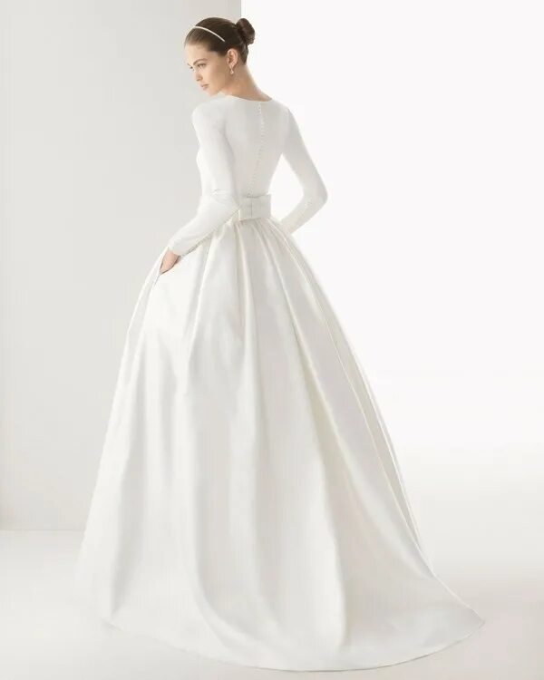 Rosa-Clara Свадебные платья с длинным рукавом. Rosa Clara two слоновая кость 2015. Rosa Clara long Wedding Dress. Закрытые Свадебные платья