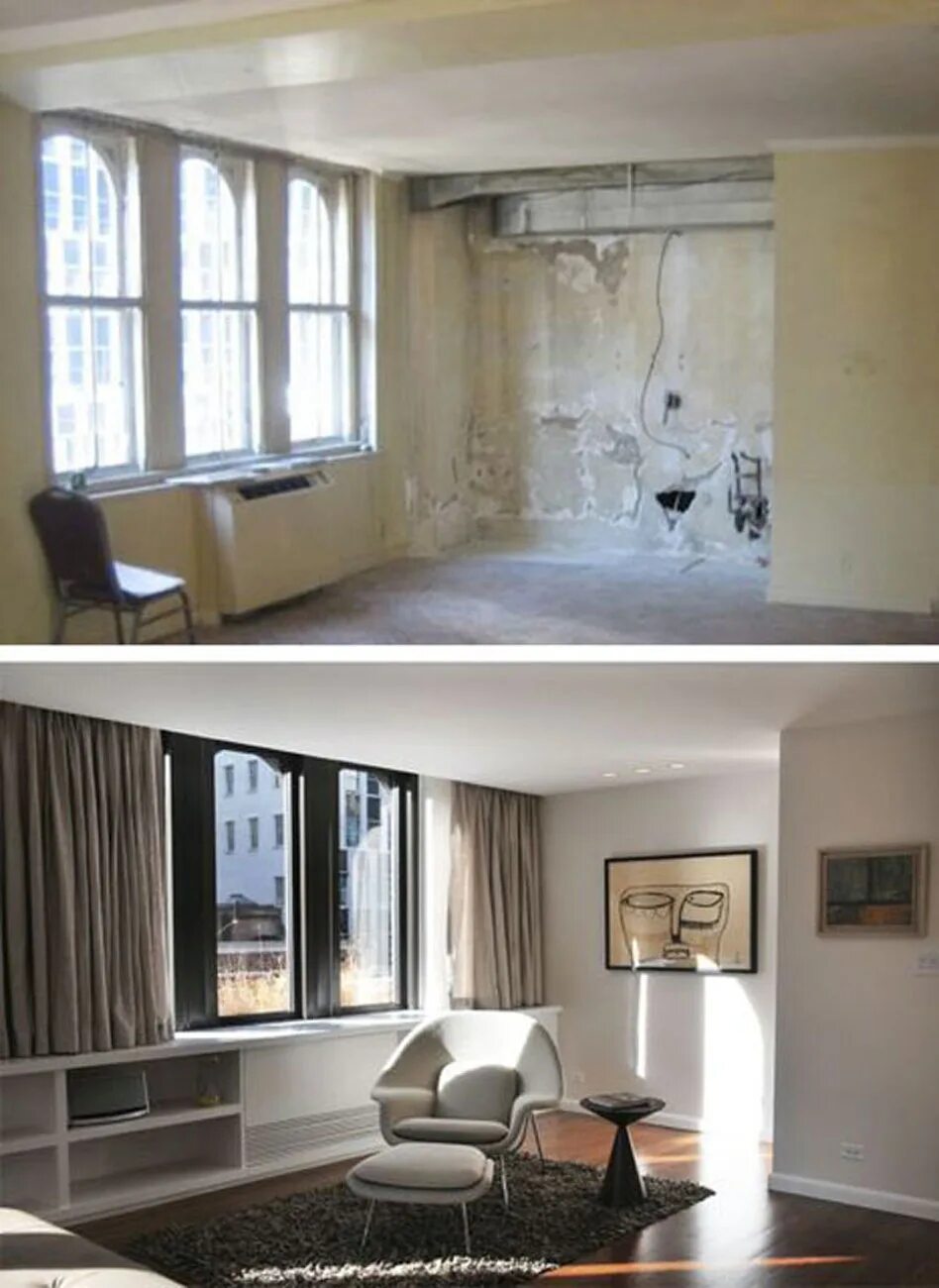 Отделка квартир до и после. Интерьер квартиры до и после. Интерьер до ремонта. Комната до ремонта.