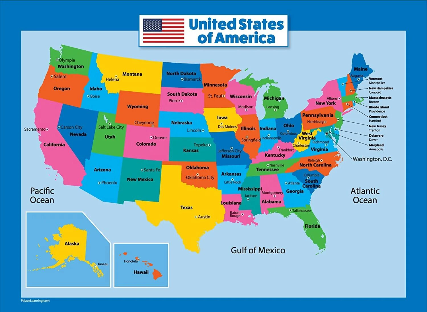В каком районе находится сша. Карта USA. The United States of America карта. USA States Map. United States of America карта Штатов.