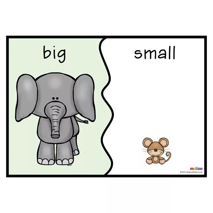 Big small. Карточки big small. Карточки на английском большой маленький. Big small Flashcards.