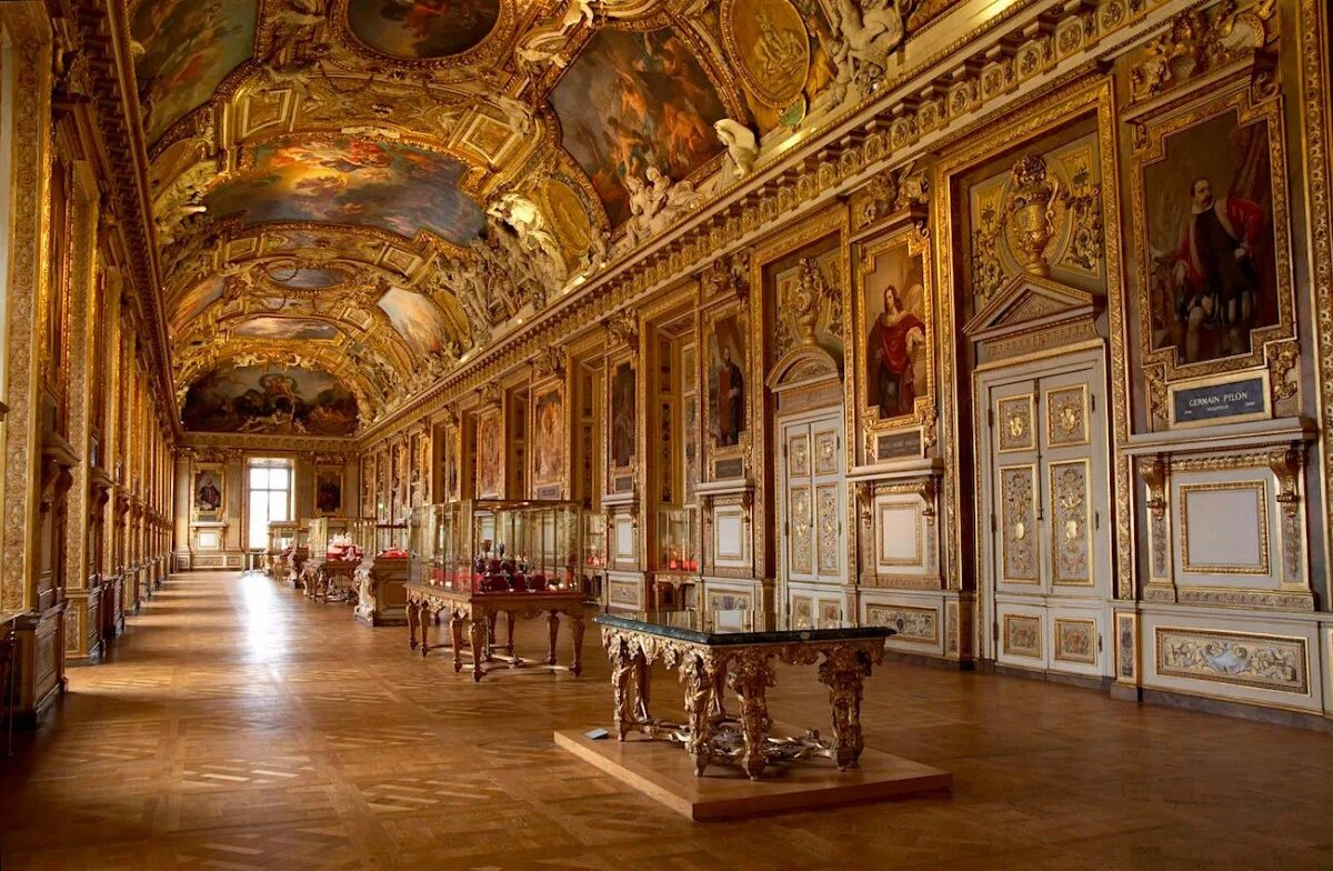 Лувр галерея Аполлона. Музеи. Лувр. Париж. Франция музей Лувр. Лувр (Musée du Louvre) (1546 – 1555г., Париж)..
