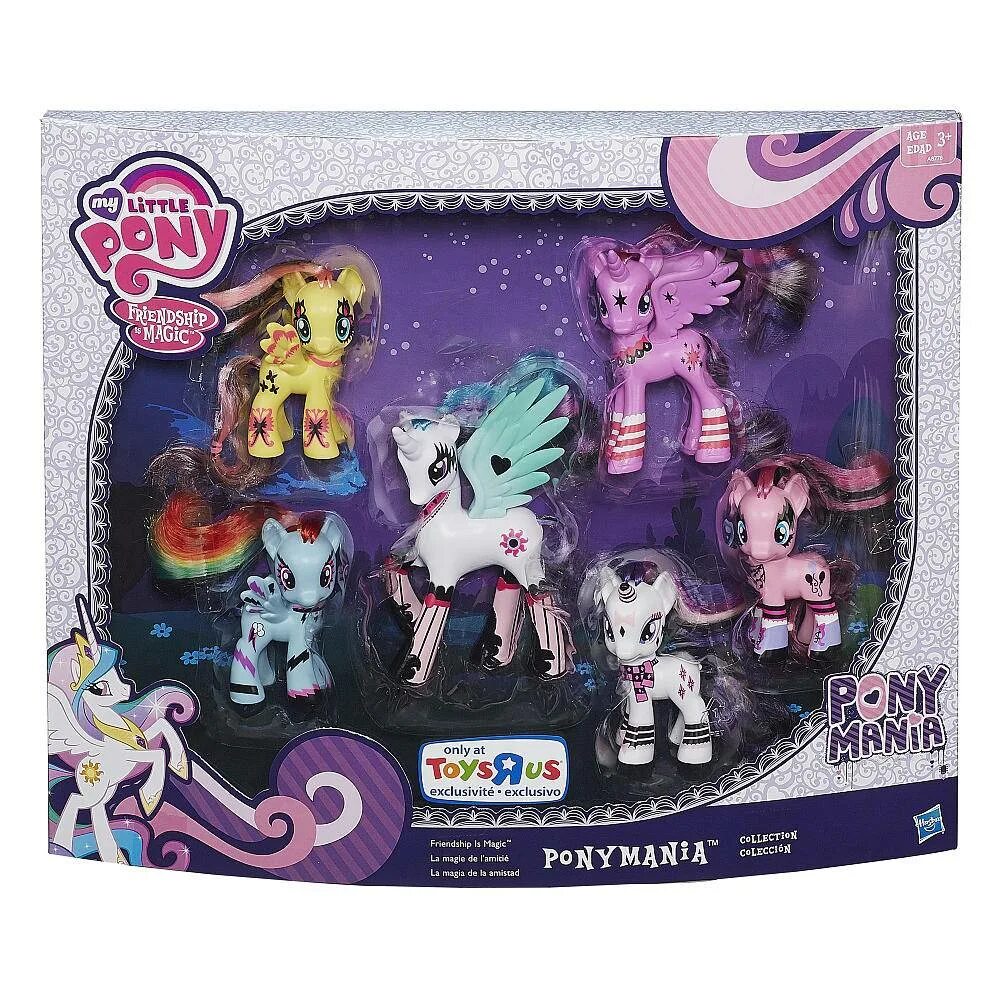 My little Pony набор Ponymania. Набор 6 пони Ponymania. Пони набор Pony Mania. Принцесса Селестия пони Мания игрушка.