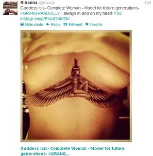 Rihanna chest tattoo meaning
