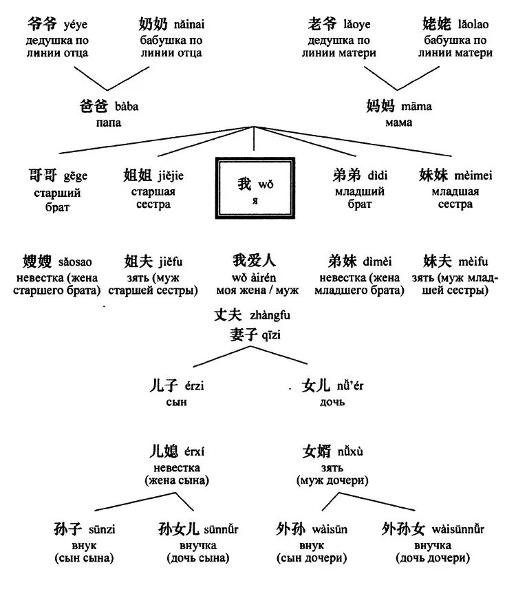 Термины родства в китайском языке. Родственные связи в китайском языке. Родственные связи на китайском языке таблица. Дедушка по линии отца