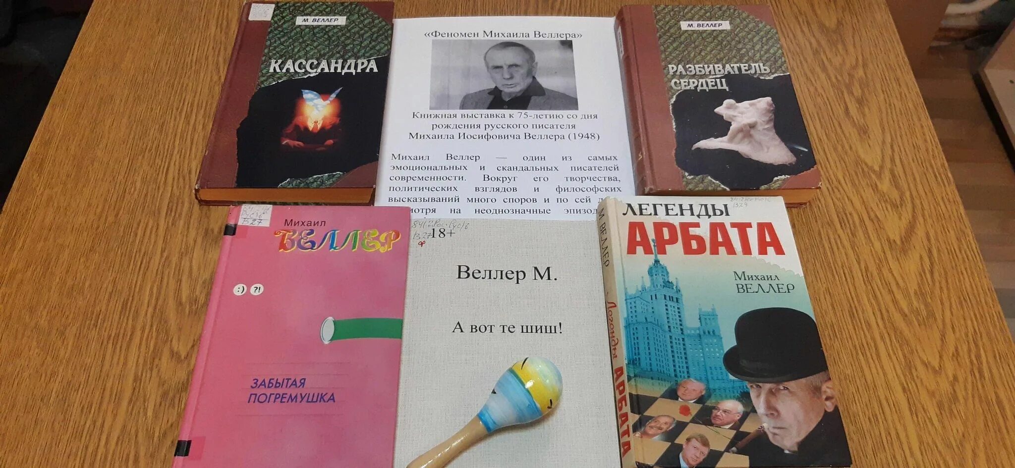 Веллер март 2024. Книжная выставка по творчеству м. Веллера. Книжные выставки в библиотеке.