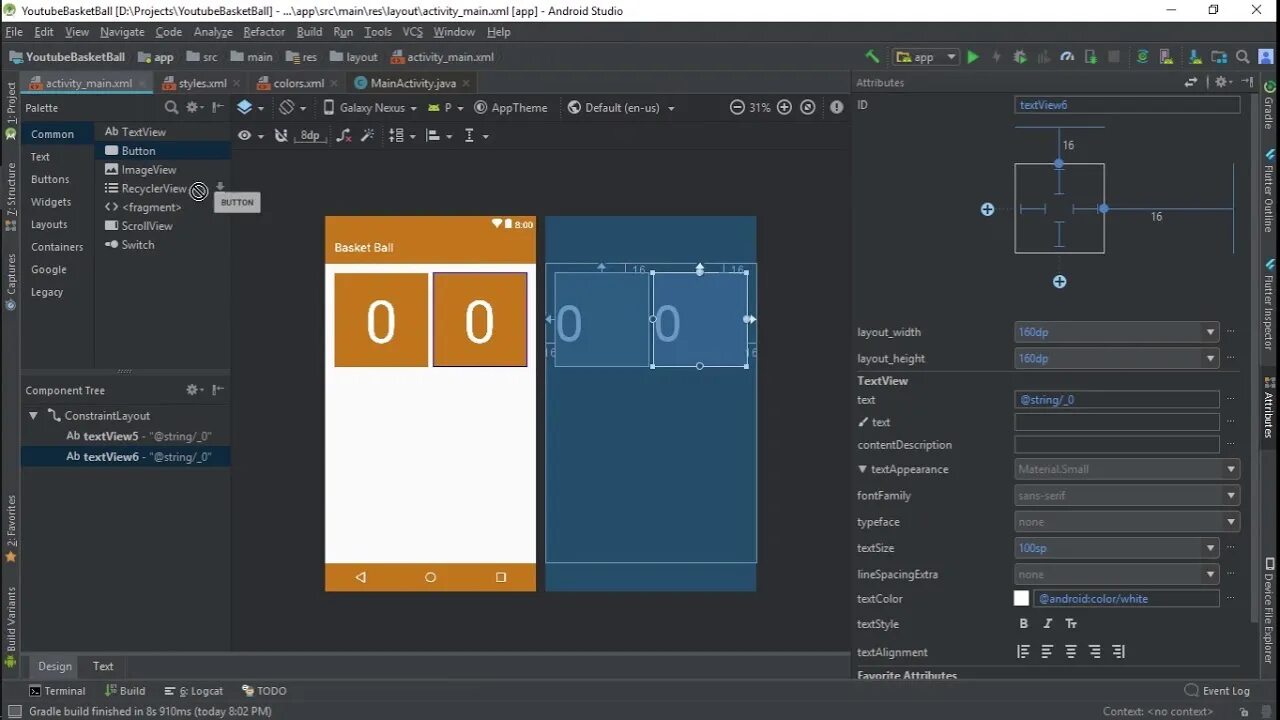 Widget layout. Widget layout