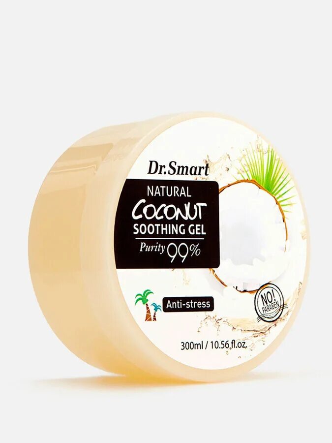 Dr.Smart Coconut Soothing Gel. Гель для лица и тела с кокосом антистресс "Dr.Smart", 300 мл.. Гель для лица и тела с кокосом антистресс 300мл. Увлажняющий гель для лица и тела с кокосом Dr.MEINAIER 99 Coconut Gel. Smart gel